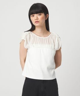 EMMEL REFINES/＜EMMEL REFINES＞EM ヨウリュウ カタフリル ドッキング Tシャツ/Tシャツ / カットソー