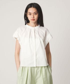 EMMEL REFINES/＜EMMEL REFINES＞EM ギャザー ミニパフスリーブ バンドカラー シャツ/シャツ / ブラウス