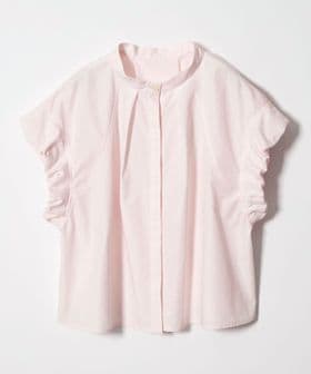 EMMEL REFINES/＜EMMEL REFINES＞EM ギャザー ミニパフスリーブ バンドカラー シャツ/シャツ / ブラウス