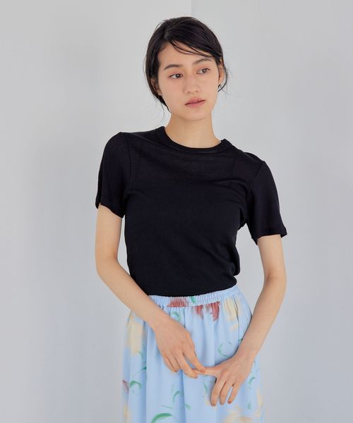 EMMEL REFINES/＜EMMEL REFINES＞EM シアーテレコ クルーネック Tシャツ/Tシャツ / カットソー