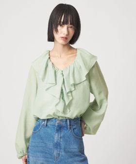 EMMEL REFINES/＜EMMEL REFINES＞EM スパンボイル フリル ブラウス/シャツ / ブラウス