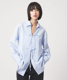 EMMEL REFINES/＜EMMEL REFINES＞EM C/ドビー ストライプ リボン シャツ/シャツ / ブラウス