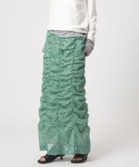 EMMEL REFINES/＜EMMEL REFINES＞EM ドットペタル ギャザースカート/ミモレ / ロング