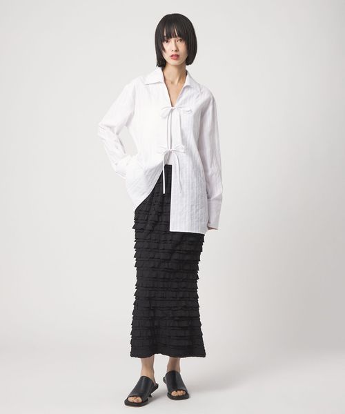 EMMEL REFINES/＜EMMEL REFINES＞EM ティアードフリル カット スカート/ミモレ / ロング