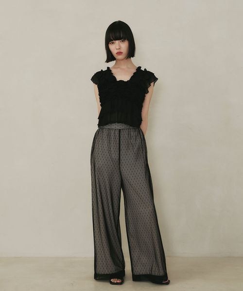 EMMEL REFINES/＜EMMEL REFINES＞EM ドットチュール レイヤー パンツ/イージーパンツ