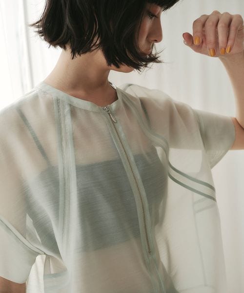 EMMEL REFINES/＜EMMEL REFINES＞EM シアー 2WAY ジップ ブラウス/シャツ / ブラウス