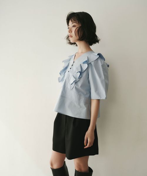 EMMEL REFINES/＜EMMEL REFINES＞EM タックフリル 5スリーブ ブラウス/シャツ / ブラウス