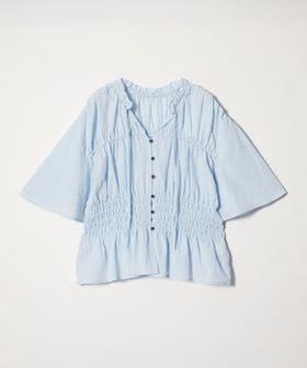 EMMEL REFINES/＜EMMEL REFINES＞EM フリルエリ シャーリング ブラウス/シャツ / ブラウス