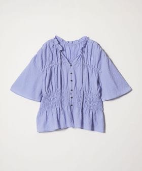 EMMEL REFINES/＜EMMEL REFINES＞EM フリルエリ シャーリング ブラウス/シャツ / ブラウス