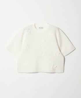 EMMEL REFINES/＜EMMEL REFINES＞EM HW フラワーモチーフ ショートスリーブ ニット/ニット / セーター