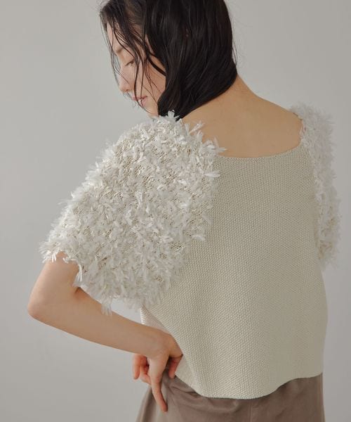 EMMEL REFINES/＜EMMEL REFINES＞EM HW テープヤーン ショートスリーブ ニット/ニット / セーター