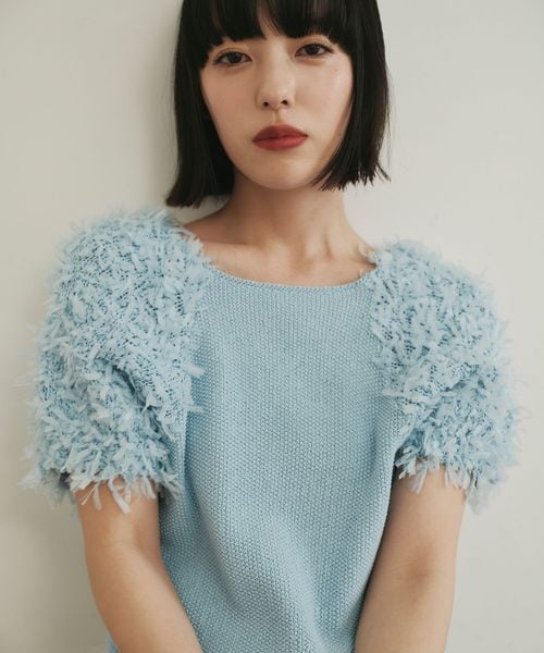 EMMEL REFINES/＜EMMEL REFINES＞EM HW テープヤーン ショートスリーブ ニット/ニット / セーター