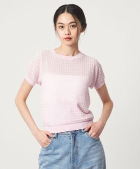 EMMEL REFINES/＜EMMEL REFINES＞EM HW スカシアミ ショートスリーブ ニット/ニット / セーター