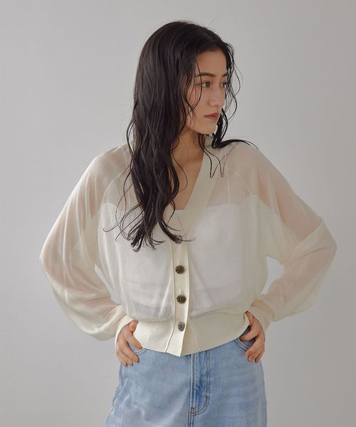 EMMEL REFINES/＜EMMEL REFINES＞EM HW ラメシアー カーディガン/カーディガン / ボレロ