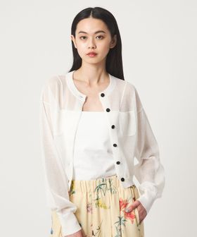 EMMEL REFINES/＜EMMEL REFINES＞EM HW FILMY シアー クルーネック カーディガン/カーディガン / ボレロ