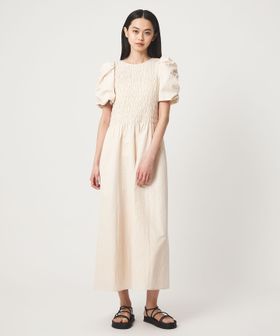 EMMEL REFINES/＜EMMEL REFINES＞EM ストライプ シャーリング フレア ワンピース/ワンピース