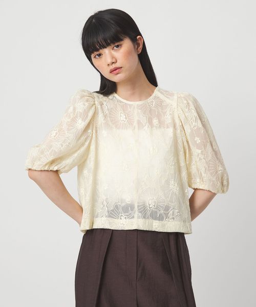 EMMEL REFINES/＜EMMEL REFINES＞EM フラワー シシュウ シアー ブラウス/シャツ / ブラウス