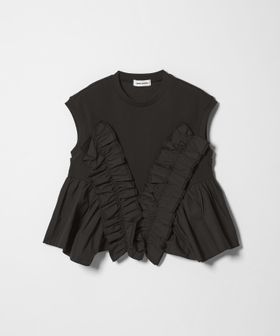 EMMEL REFINES/＜EMMEL REFINES＞EM テレコフリル ギャザー プルオーバー/Tシャツ / カットソー