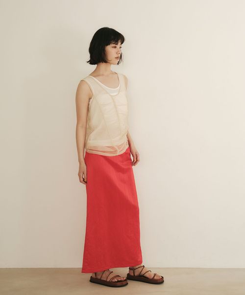 EMMEL REFINES/＜EMMEL REFINES＞EM サテン ナロー スカート/ミモレ / ロング