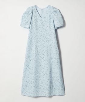 EMMEL REFINES/＜EMMEL REFINES＞EM ドットプリント タックギャザースリーブ ワンピース/ワンピース