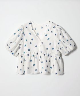 EMMEL REFINES/＜EMMEL REFINES＞EM フラワープリント パフスリーブ ブラウス/シャツ / ブラウス