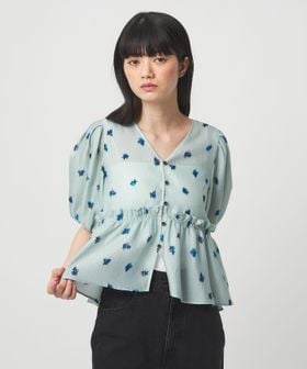 EMMEL REFINES/＜EMMEL REFINES＞EM フラワープリント パフスリーブ ブラウス/シャツ / ブラウス