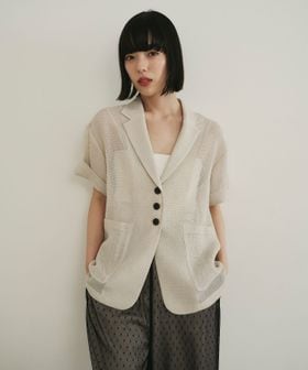 EMMEL REFINES/＜EMMEL REFINES＞EM カラミ 3ボタン ショートスリーブ ジャケット/テーラードジャケット