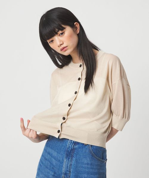 EMMEL REFINES/＜EMMEL REFINES＞EM シアー ショートスリーブ カーディガン/カーディガン / ボレロ