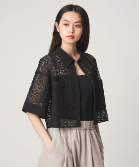 EMMEL REFINES/＜EMMEL REFINES＞EM ラッセルレース ショートスリーブ シャツ/シャツ / ブラウス