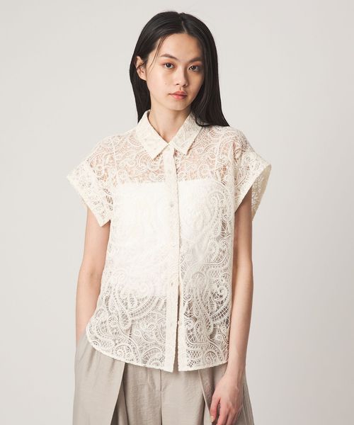 EMMEL REFINES/＜EMMEL REFINES＞EM ペイズリーレース ノースリーブ ブラウス/シャツ / ブラウス