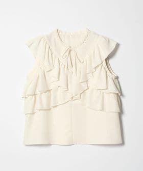 EMMEL REFINES/＜EMMEL REFINES＞EM フィブリルサテン フリル ブラウス/シャツ / ブラウス