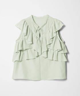 EMMEL REFINES/＜EMMEL REFINES＞EM フィブリルサテン フリル ブラウス/シャツ / ブラウス