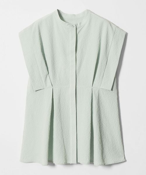 EMMEL REFINES/＜EMMEL REFINES＞EM バンドカラー タック ショートスリーブ シャツ/シャツ / ブラウス