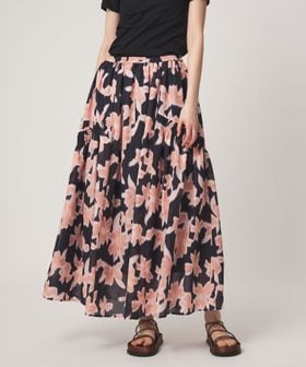 EMMEL REFINES/＜EMMEL REFINES＞EM ボカシ フラワー フレアスカート/ミモレ / ロング