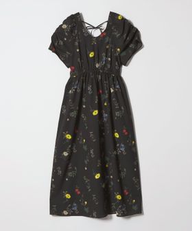 EMMEL REFINES/＜EMMEL REFINES＞EM フラワープリント ギャザーパフスリーブ ワンピース/ワンピース