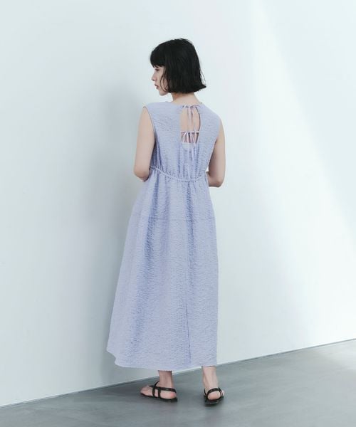 EMMEL REFINES/＜EMMEL REFINES＞EM フクレジャガード ノースリーブ ワンピース/ワンピース