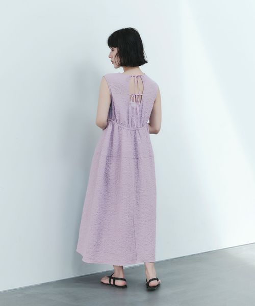 EMMEL REFINES/＜EMMEL REFINES＞EM フクレジャガード ノースリーブ ワンピース/ワンピース