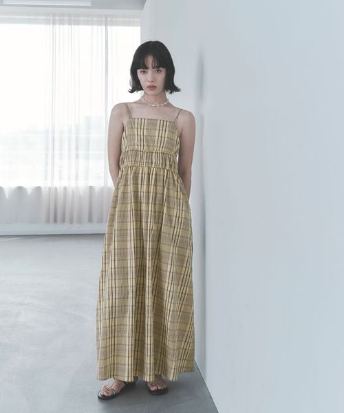 EMMEL REFINES/＜EMMEL REFINES＞EM ビッグチェック キャミワンピース/ワンピース
