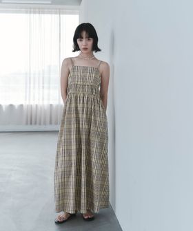 EMMEL REFINES/＜EMMEL REFINES＞EM ビッグチェック キャミワンピース/ワンピース