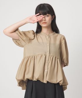 EMMEL REFINES/＜EMMEL REFINES＞EM バンドカラー スソバルーン ブラウス/シャツ / ブラウス