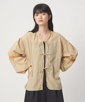 EMMEL REFINES/＜EMMEL REFINES＞EM ベロアリボン バンドカラー ブラウス/シャツ / ブラウス