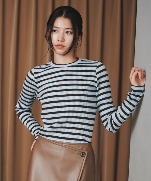 EMMEL REFINES/＜EMMEL REFINES＞EM マルチボーダー ロングスリーブ プルオーバー/Tシャツ / カットソー