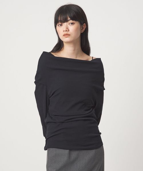 EMMEL REFINES/＜EMMEL REFINES＞EM フライス ルーズフィット オフショルダー カットソー/Tシャツ / カットソー