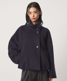 EMMEL REFINES/＜EMMEL REFINES＞EM スタンドシャギー コクーン コート/ピーコート