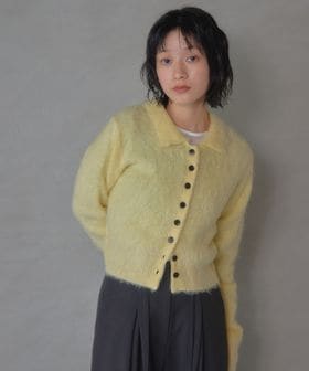 EMMEL REFINES/＜EMMEL REFINES＞EM フラッフィー エリボタン カーディガン/カーディガン / ボレロ