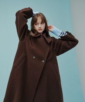 EMMEL REFINES/＜EMMEL REFINES＞EM Wボタン ビッグカラー テントコート/ステンカラーコート