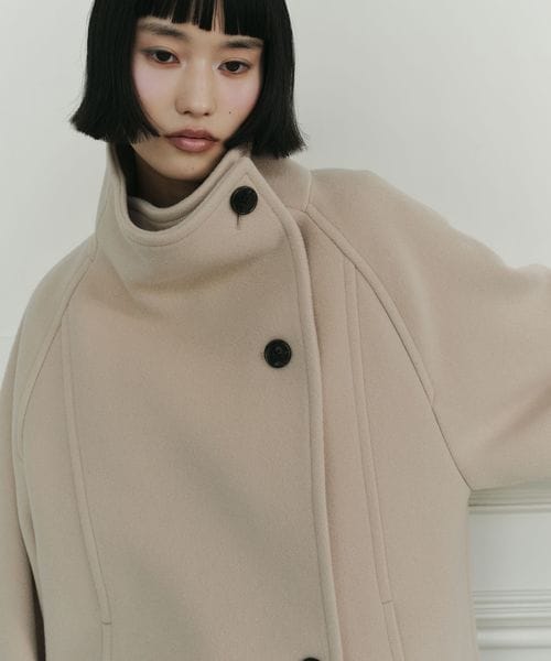 EMMEL REFINES/＜EMMEL REFINES＞EM スタンドネック ロングコート/チェスターコート