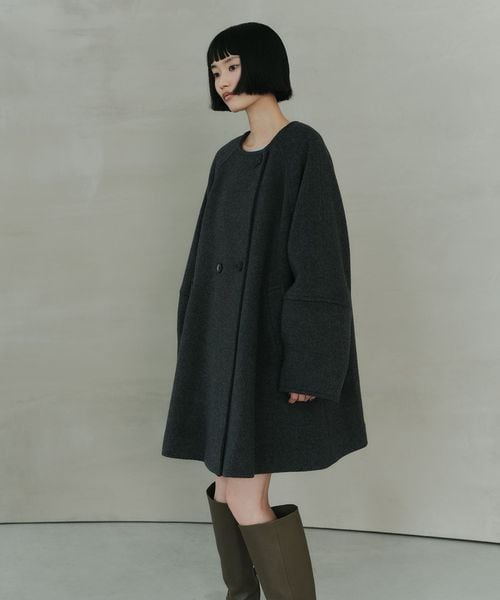 EMMEL REFINES/＜EMMEL REFINES＞EM ノーカラー テントコート/ノーカラーコート