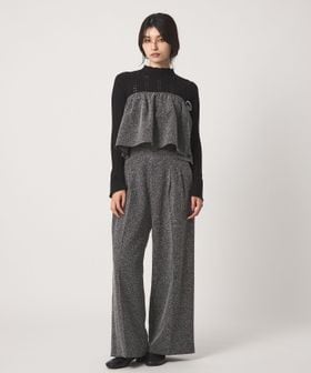 EMMEL REFINES/＜EMMEL REFINES＞EM ラップフリル セット ツイードライク パンツ/スラックス