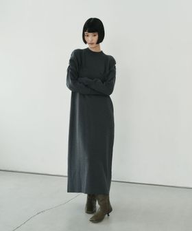 EMMEL REFINES/＜EMMEL REFINES＞EM キリカエ タックギャザー ニットワンピース/ワンピース